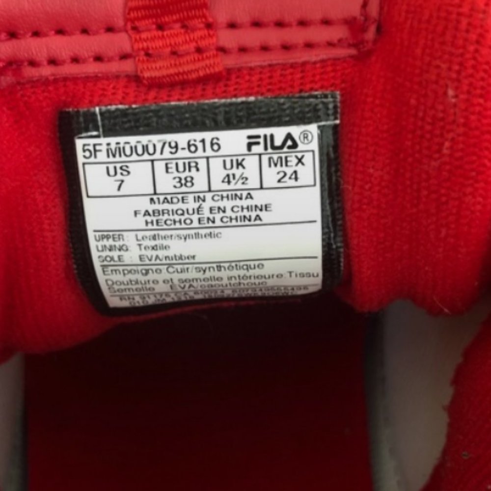 Fila Disruptor 2 Premium Red Sneakers 7 - Picture 6 of 11